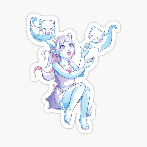 Item preview, CandiCat Ghost Girl & Ghost Cats • Variant 2 • 2024 designed and sold by Devi Cat.