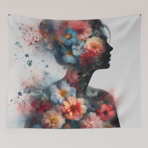Item preview, Floral Portrait designed and sold by Visual Nomad Club.