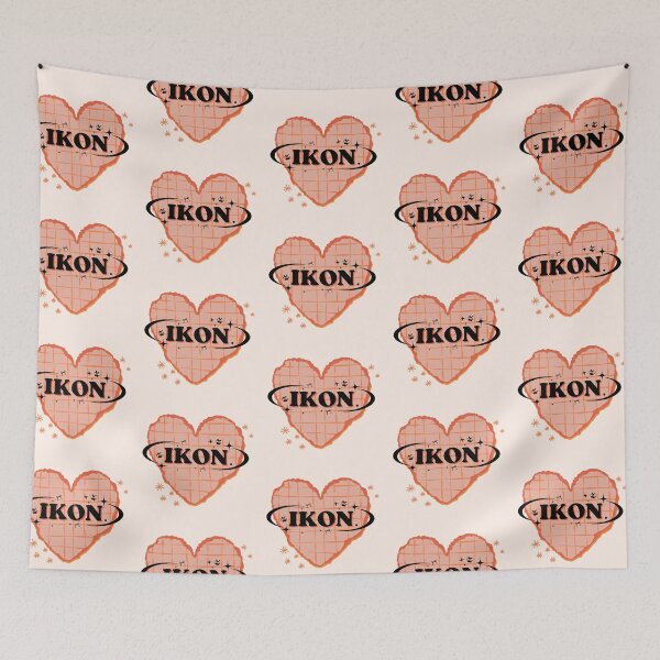 Item preview, iKON K-Pop Pink Peach Heart Scrapbook Design designed and sold by AJUNICE STUDIO.