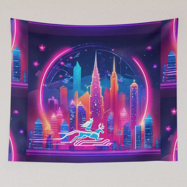 Item preview, Neon Christmass City designed and sold by Cookbeat.