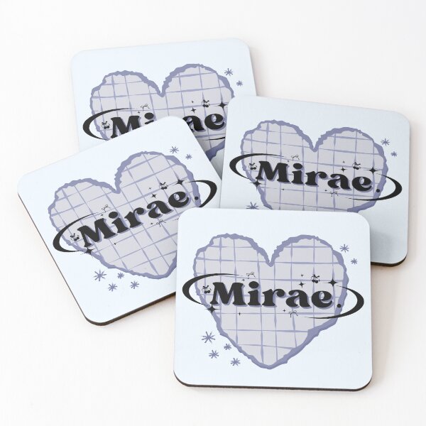 Artikelvorschau, MIRAE K-Pop Herz-Scrapbook-Design in Staubblau entworfen und verkauft von AJUNICE STUDIO.