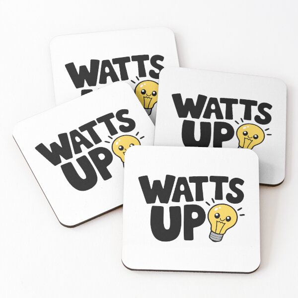Item preview, Watts Up! Cute Lightbulb Pun designed and sold by PMCreative.