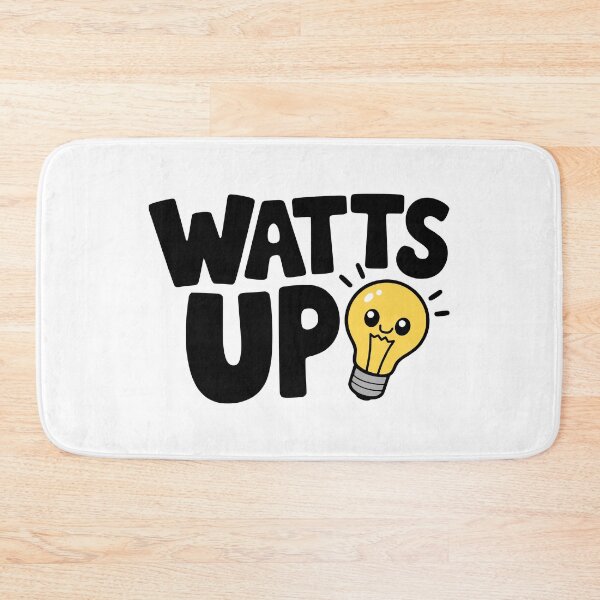 Item preview, Watts Up! Cute Lightbulb Pun designed and sold by PMCreative.