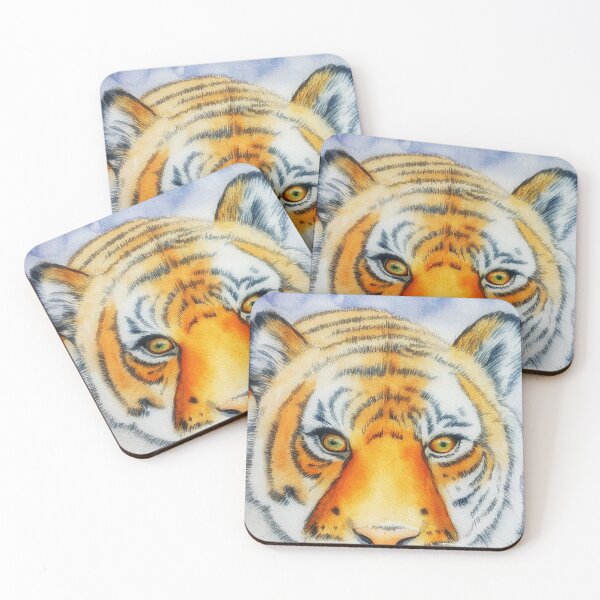 Item preview, Watercolor tiger painting purple rain designed and sold by Yarlseri.