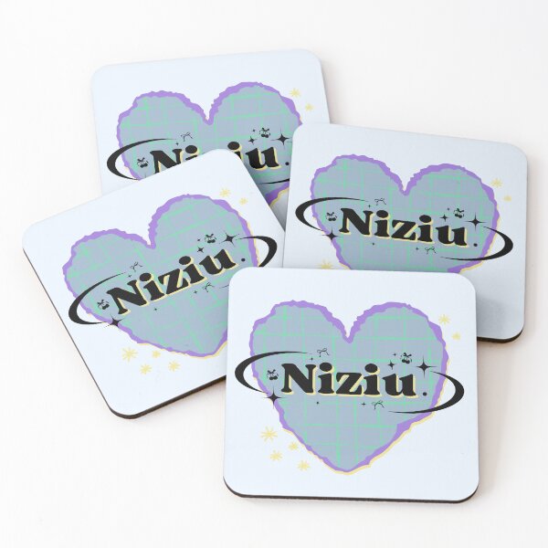 Item preview, NiziU K-Pop Heart Scrapbook Design in Blue Tones designed and sold by AJUNICE STUDIO.