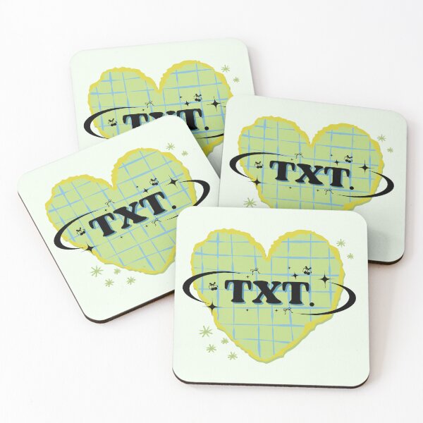 Item preview, TXT K-Pop Heart Scrapbook Design in Green, Yellow, Blue designed and sold by AJUNICE STUDIO.