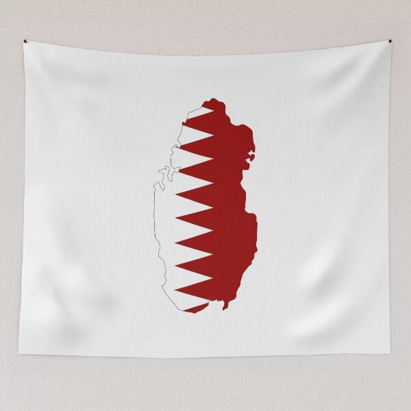 Item preview, Qatar flag map designed and sold by tony4urban.
