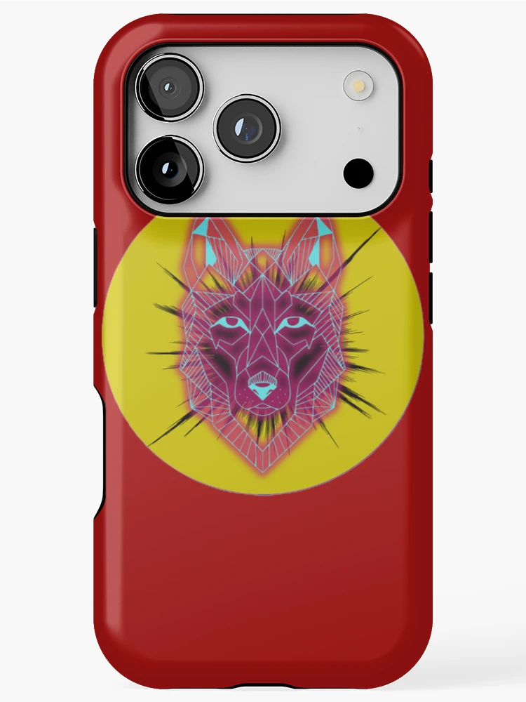 Thumbnail 1 of 4, iPhone Case, Wolf Geometry designed and sold by DesignNebula.