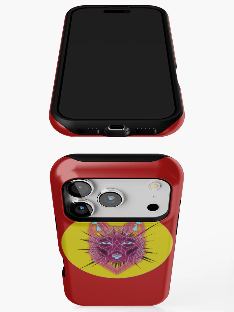 Thumbnail 3 of 4, iPhone Case, Wolf Geometry designed and sold by DesignNebula.