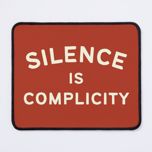 Item preview, Silence is Complicity cream typography designed and sold by DesignCollectiv.