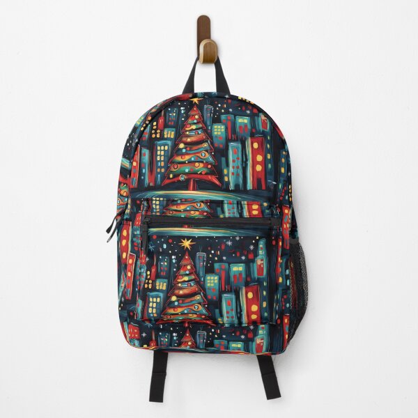 Item preview, Generative AI Festive Christmas Tree in the City - Colorful Ornaments and Starry Night Sky designed and sold by OlfactoART Studio.