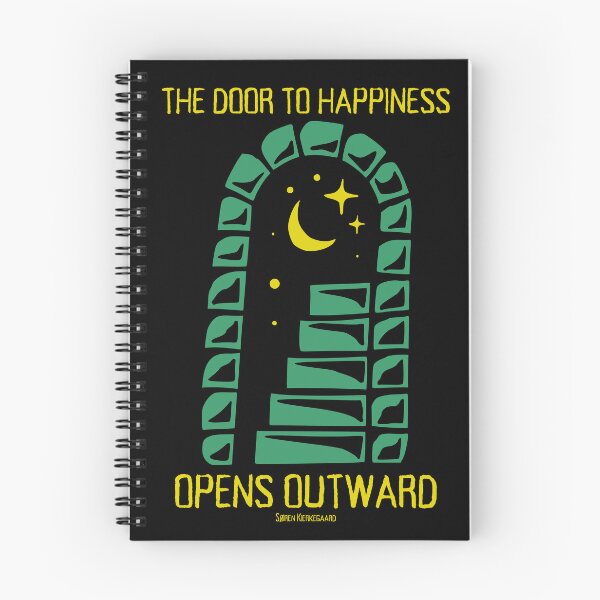 Item preview, Motivational Philosophy Kierkegaard Happiness Quote designed and sold by takecaregraphic.
