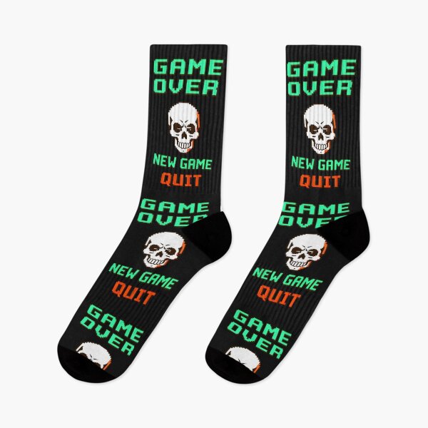 Item preview, Game Over Skull New Game Quit designed and sold by TheArtOfPat.