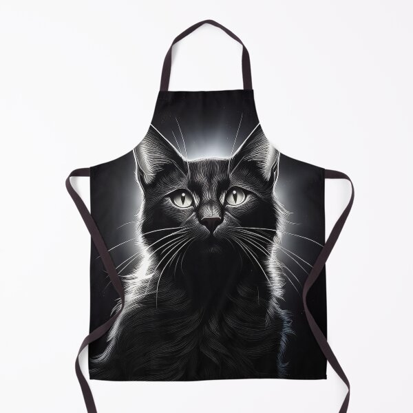 Item preview, Frontal view of a beautiful black cat with backlight designed and sold by Photopat.