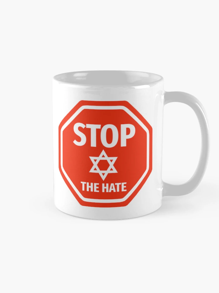 Thumbnail 3 of 6, Coffee Mug, Stop the hate designed and sold by Rachel the Artist .