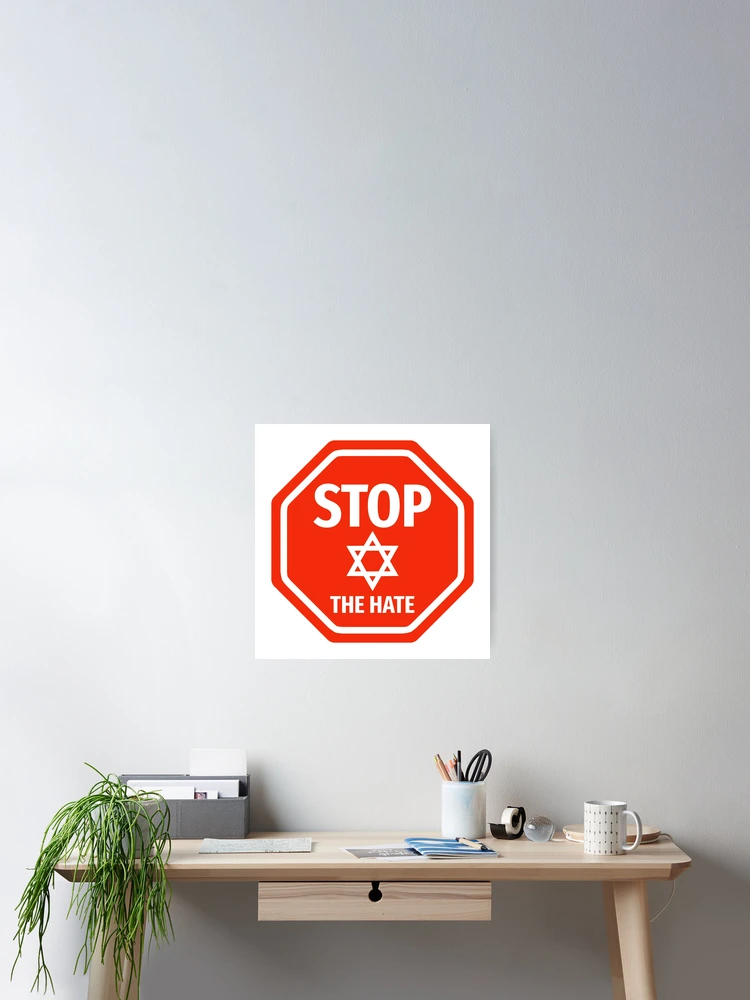 Thumbnail 2 of 3, Poster, Stop the hate designed and sold by Rachel the Artist .