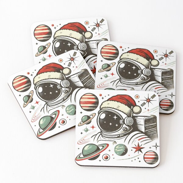 Item preview, Santa Claus Astronaut in Space Holiday Art designed and sold by lubushop1.