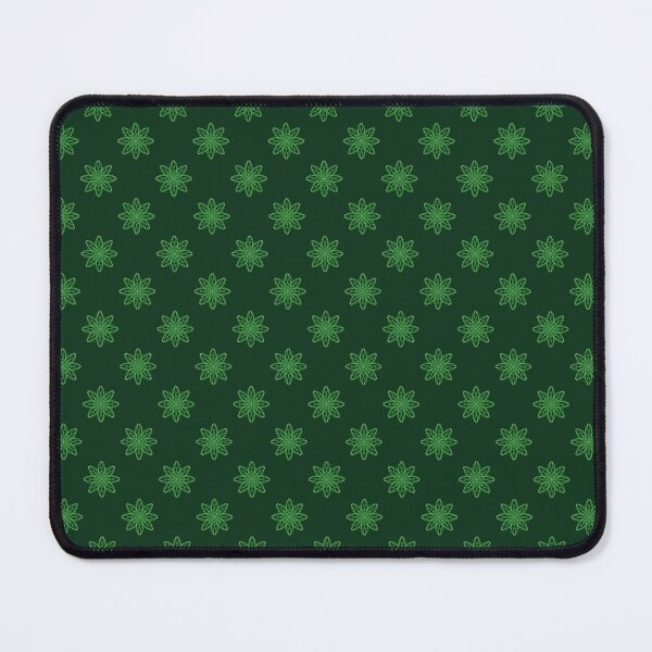 Item preview, Pattern of green snowflakes "Inspiration" on a dark green background designed and sold by Cherevan.
