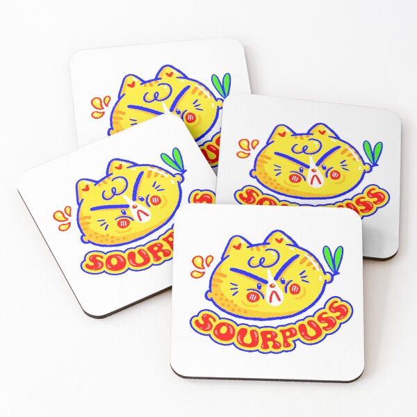 Item preview, Sourpuss Lemon Cat designed and sold by EmiBeeBuzz.