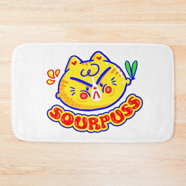 Item preview, Sourpuss Lemon Cat designed and sold by EmiBeeBuzz.