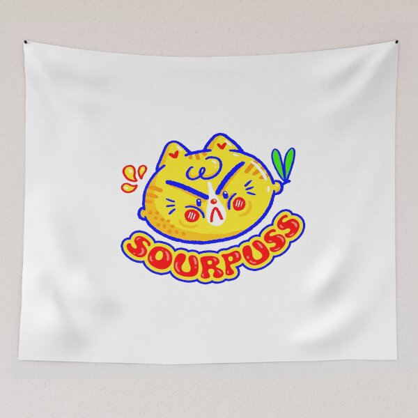 Item preview, Sourpuss Lemon Cat designed and sold by EmiBeeBuzz.