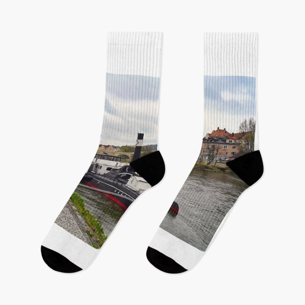 Item preview, Old steamboat anchored on the river Danube in Regensburg,Germany designed and sold by goceris.