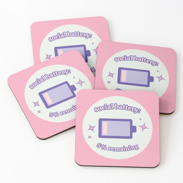 Item preview, Social Battery Low designed and sold by thegirlyshoppe.