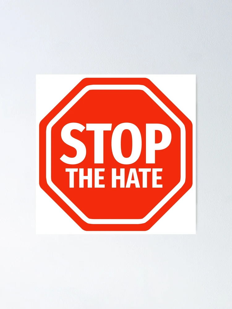 Thumbnail 1 of 3, Poster, Stop the hate designed and sold by Rachel the Artist .