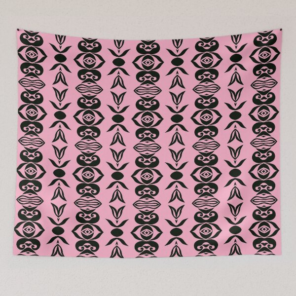 Item preview, Floral Symmetries: Black and Pink 9 designed and sold by AneissPiaf.