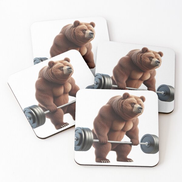 Item preview, Grizzly Bear Powerlifting Vector Art designed and sold by Martial-Art-23.