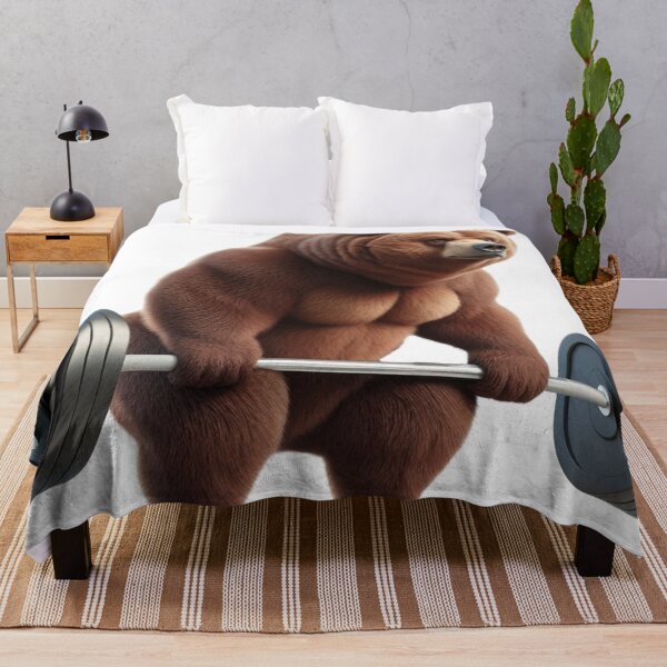 Item preview, Grizzly Bear Powerlifting Vector Art designed and sold by Martial-Art-23.