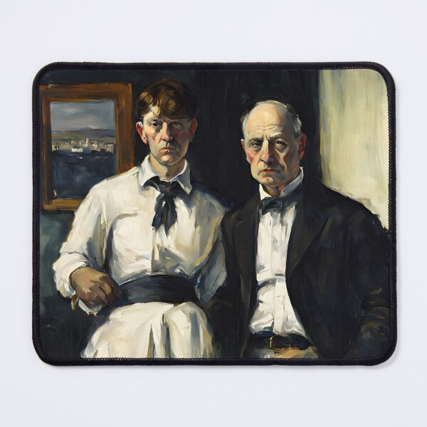 Item preview, Portrait of Two Men in Traditional Formal Clothing designed and sold by RetroPop23.