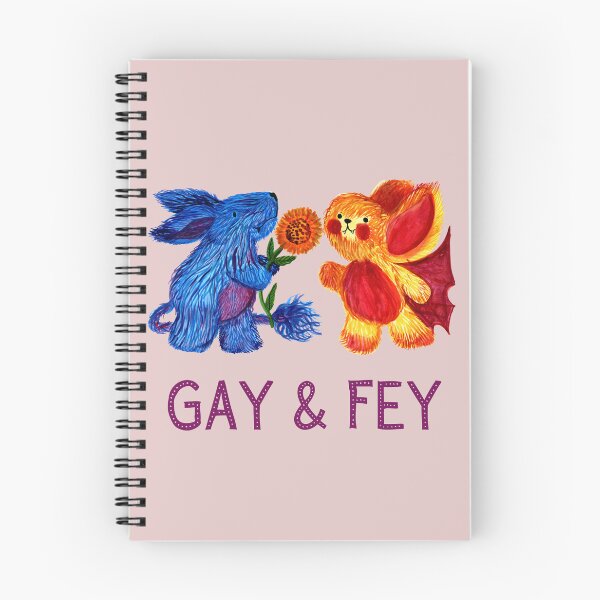 Item preview, Gay & Fey - Whimsical Queer Cottagecore Art with Blue Bunny and Orange Bat Jemma Jamie Skidmore designed and sold by Jemma Jamie Skidmore.