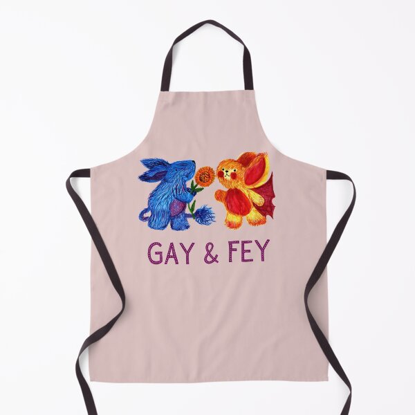Item preview, Gay & Fey - Whimsical Queer Cottagecore Art with Blue Bunny and Orange Bat Jemma Jamie Skidmore designed and sold by Jemma Jamie Skidmore.