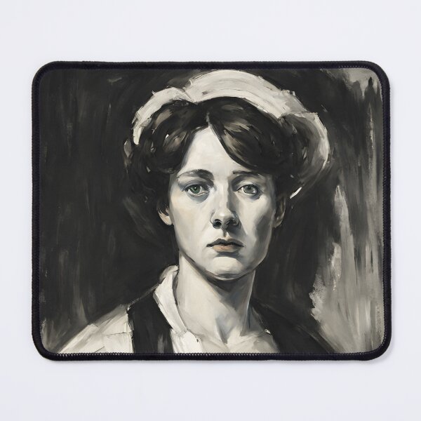 Item preview, Monochromatic Portrait of Woman in Traditional Attire designed and sold by RetroPop23.