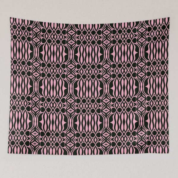 Item preview, Floral Symmetries: Black and Pink 11 designed and sold by AneissPiaf.