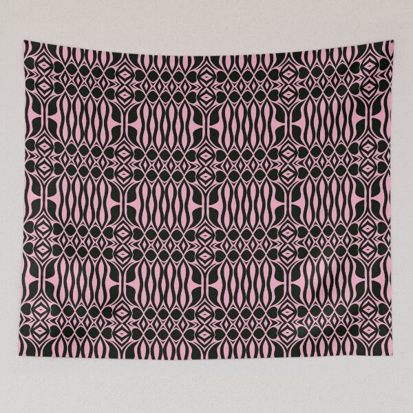 Item preview, Floral Symmetries: Black and Pink 13 designed and sold by AneissPiaf.