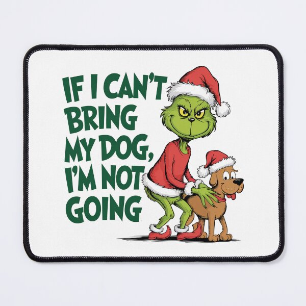 Item preview, "If I Can't Bring My Dog I'm Not Going | Funny Retro Christmas Shirt | Holiday Sublimation Design for Dog Lovers" designed and sold by Bouchey.