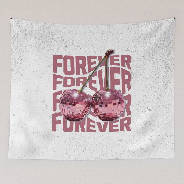 Item preview, FOREVER, Disco Cherries, Retro Love. designed and sold by MakitoDesign.