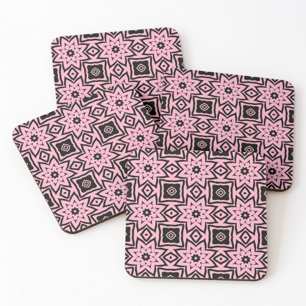 Item preview, Floral Symmetries: Black and Pink 15 designed and sold by AneissPiaf.