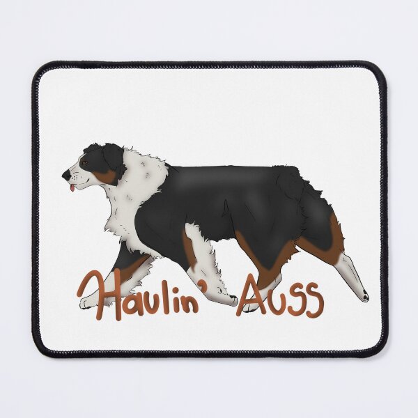 Item preview, Haulin Auss Australian Shepherd Aussie - Black Tri Pet Gift designed and sold by UptownMuttCreations.
