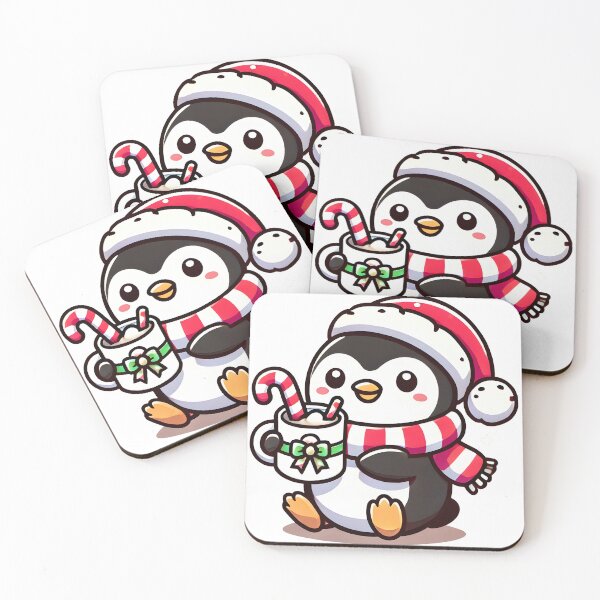 Item preview, Holiday Cocoa Penguin - Sipping Joy in Style! designed and sold by CyberPeakZ.