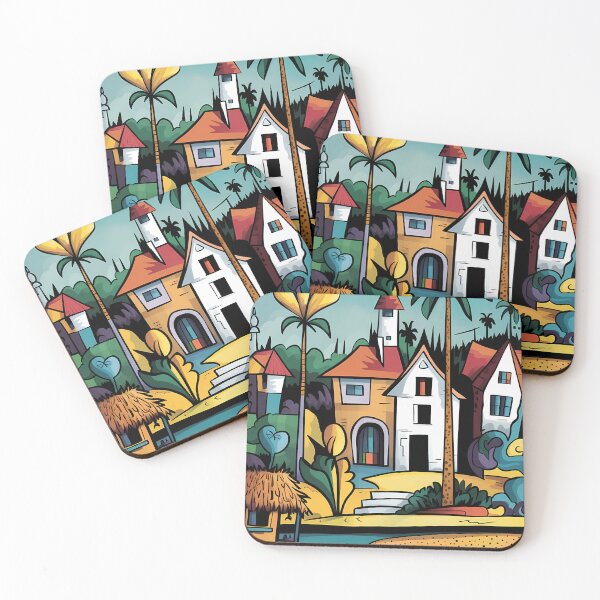 Item preview, Village by the sea designed and sold by Georgiale.