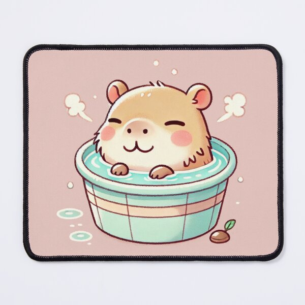 Item preview, Soaking Happy Capybara designed and sold by Porosenok.