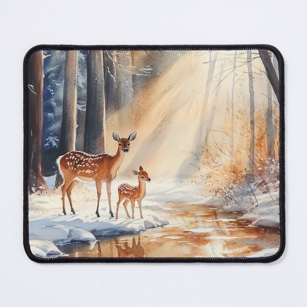 Item preview, Mother Deer and Fawn in the Snow designed and sold by laurashawart.