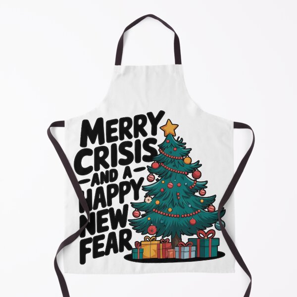 Item preview, Merry Crisis and a Happy New Fear Ugly Christmas Tree With Gift designed and sold by MonkiFlipp.