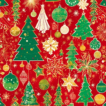 Artwork thumbnail, Abstract Christmas pattern by KaonaDesigns