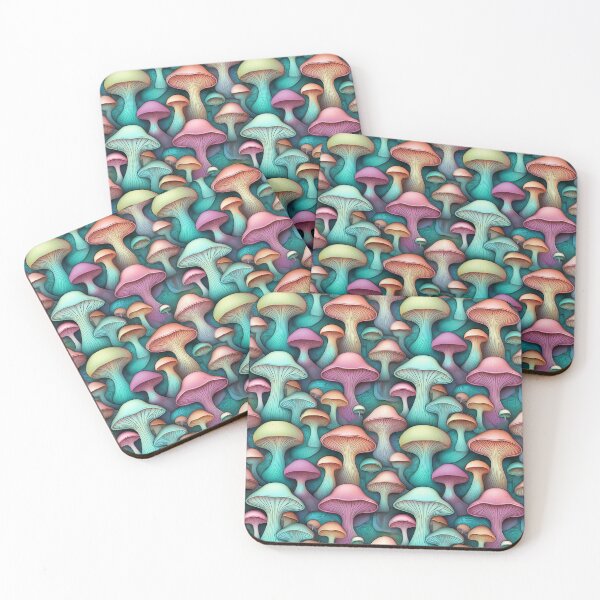 Item preview, Mushroom Medley: A vibrant pattern with a variety of mushroom shapes and sizes, arranged in a colorful and playful design. designed and sold by Grang Art Artistic Designs.