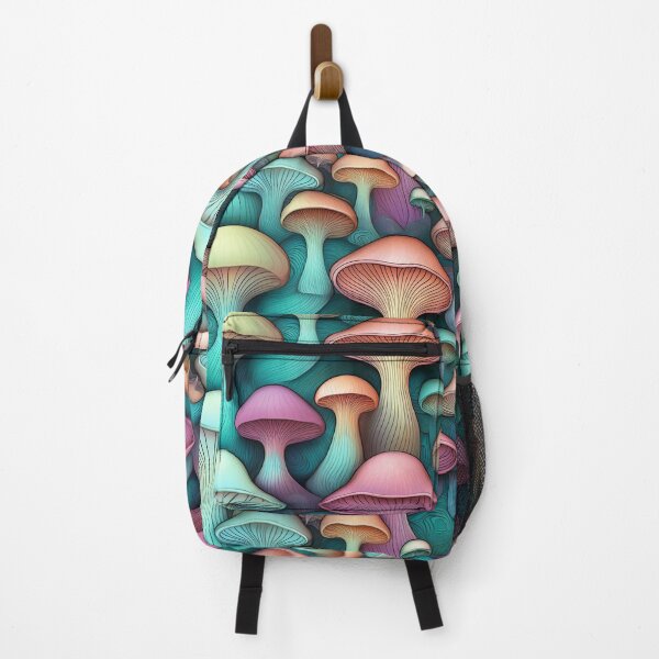 Item preview, Mushroom Medley: A vibrant pattern with a variety of mushroom shapes and sizes, arranged in a colorful and playful design. designed and sold by Camel & Quirk.