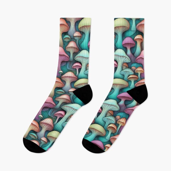 Item preview, Mushroom Medley: A vibrant pattern with a variety of mushroom shapes and sizes, arranged in a colorful and playful design. designed and sold by Grang Art Artistic Designs.
